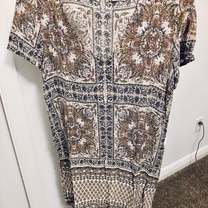 Hinge Multicolor Paisley Button Down Shirt